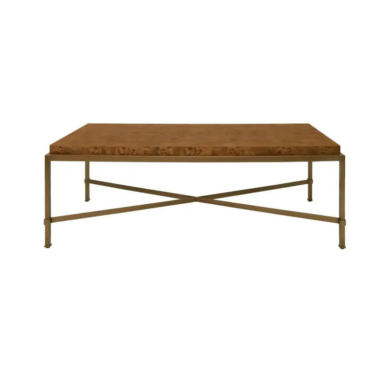 Worlds Away Hardwick Dark Burlwood Coffee Table