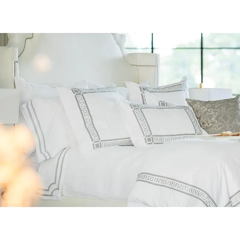 Dimitri White & Pewter Bedding by Lili Alessandra