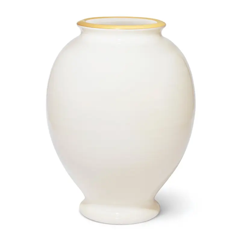 Siena Large Vase in Cream by AERIN