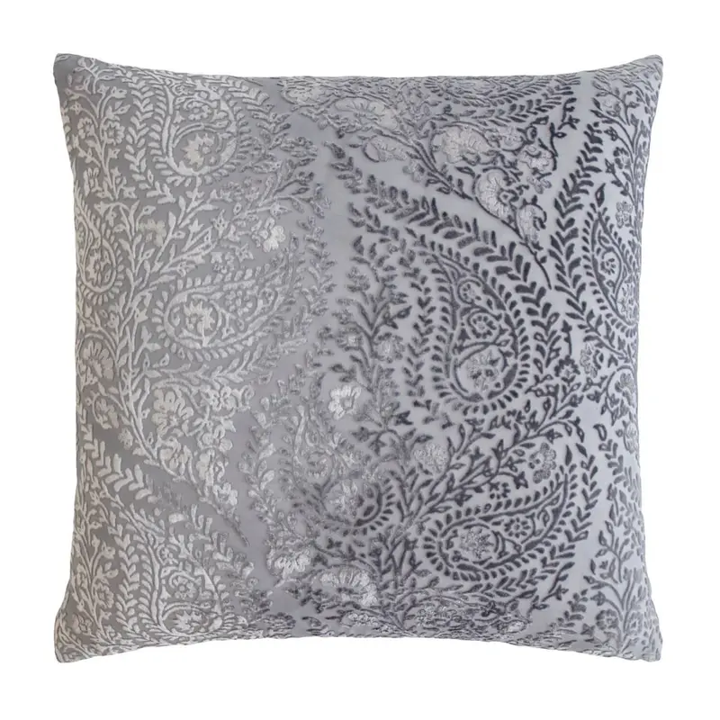 Silver Gray Henna Velvet Pillows by Kevin O'Brien Studio