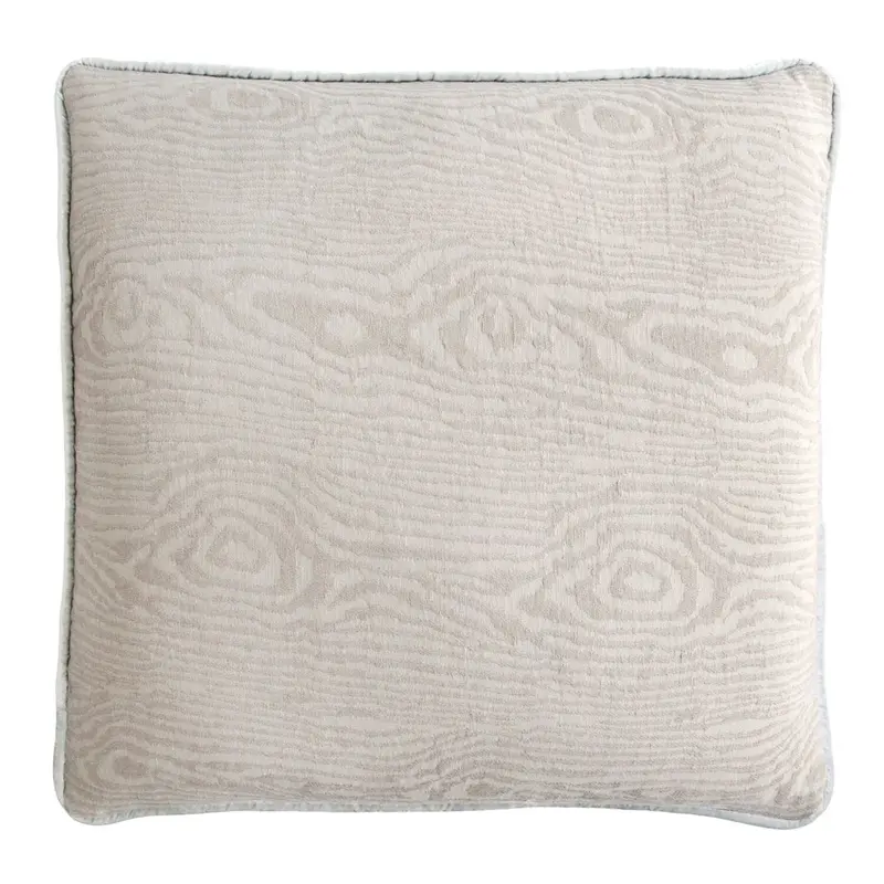 Taupe Jacquard Woven Woodgrain Pillows by Kevin OBrien Studio