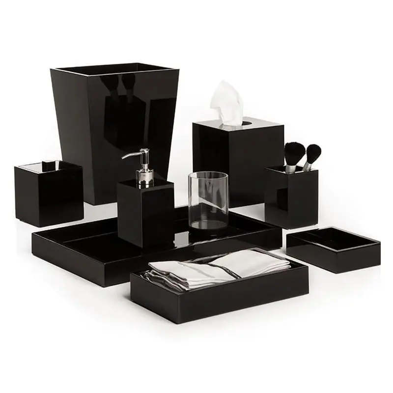 Ice Black Bath Accessories by Mike + Ally