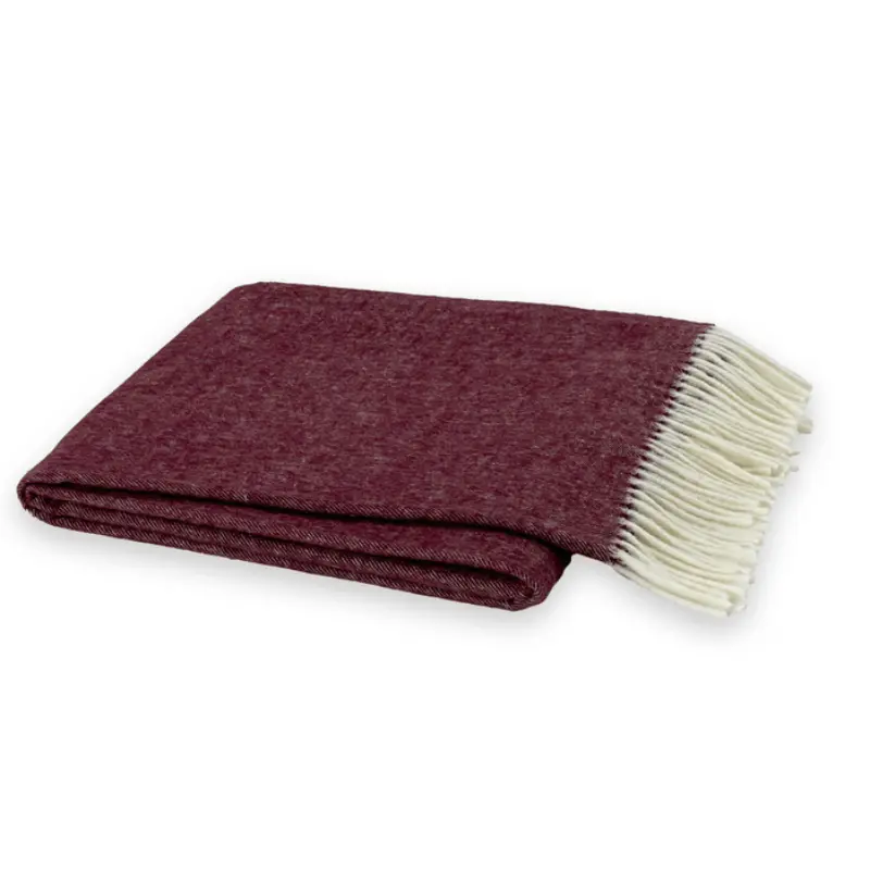 Italian Herringbone Deep Merlot Throw by Lands Downunder