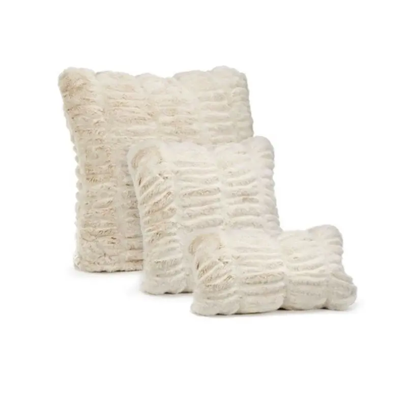 Ivory Mink Faux Fur Pillows by Fabulous Furs