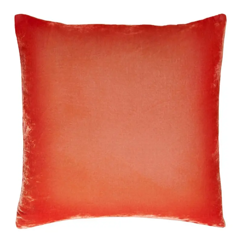 Ombre Coral Velvet Pillows by Kevin OBrien Studio