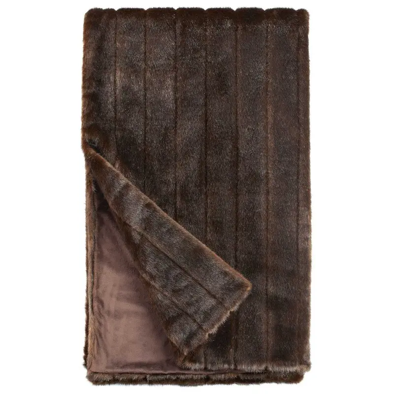 Sable Signature Series Faux Fur Throw Blanket by Fabulous Furs