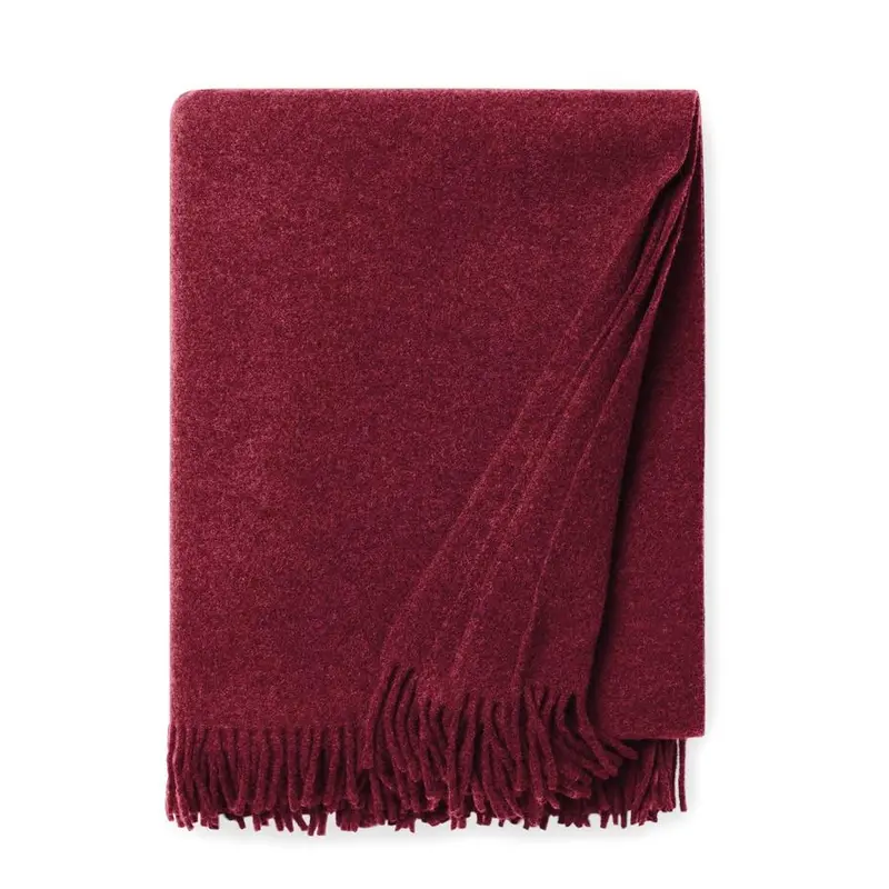 Vimmo Merlot Wool Throw