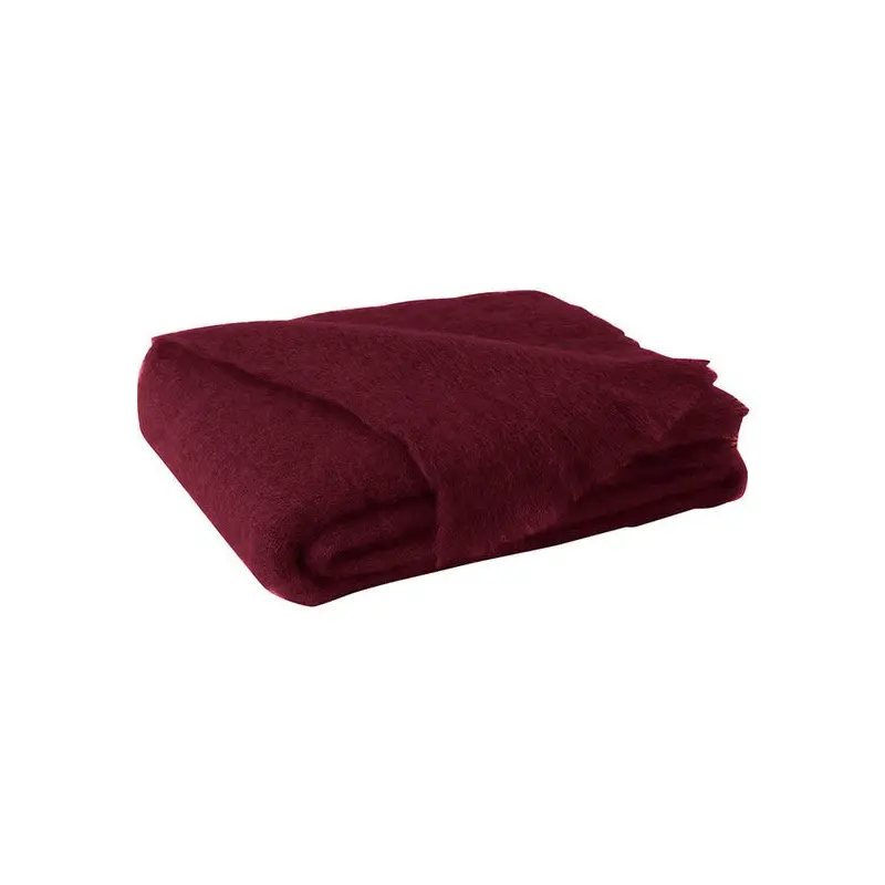 Brushed Mohair Throw Cranberry by Lands Downunder