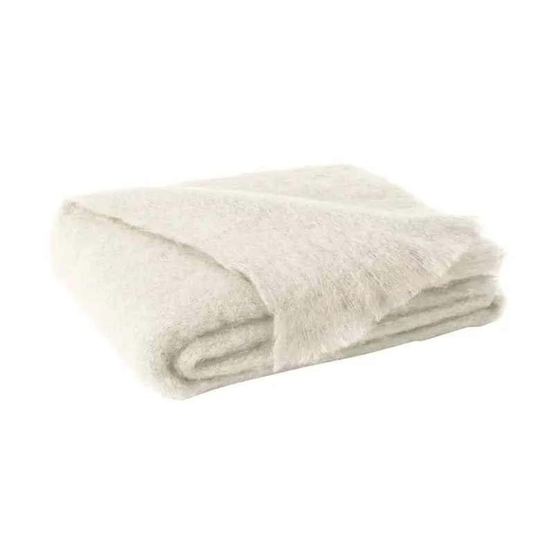 Brushed Mohair Throw Cream by Lands Downunder