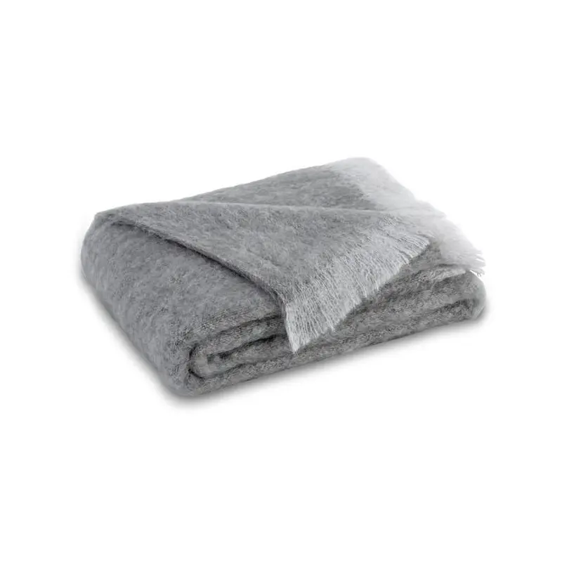 Brushed Mohair Throw Pewter by Lands Downunder
