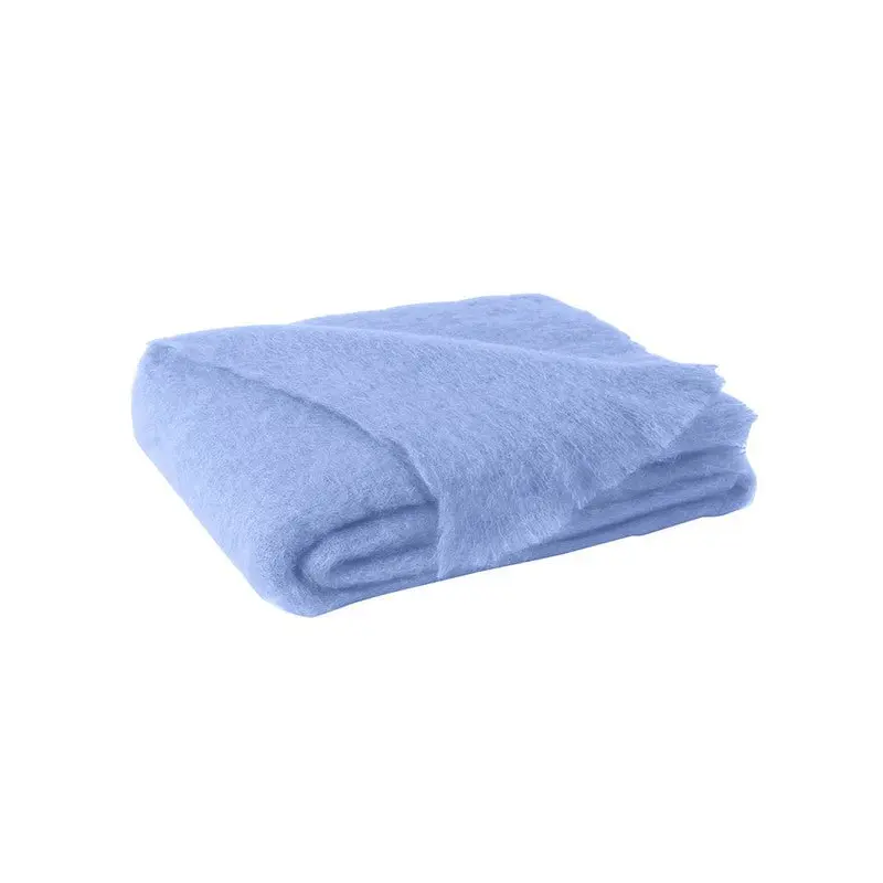 Brushed Mohair Throw Sky Blue by Lands Downunder