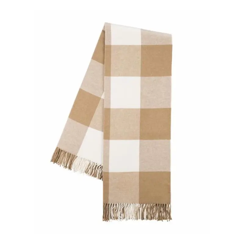 Buffalo Check Throw in Caramel
