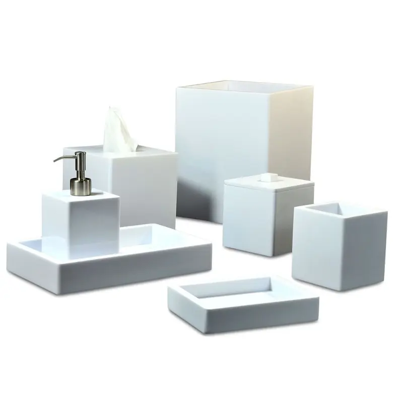 Contours White Bath Accessories by Mike + Ally