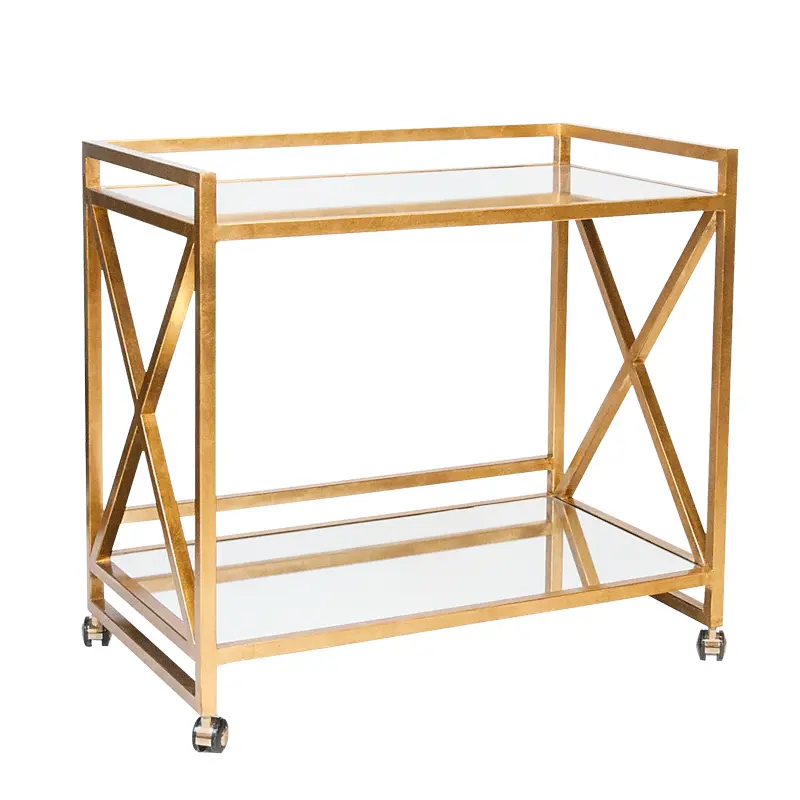 Gerard Gold Bar Cart by Worlds Away