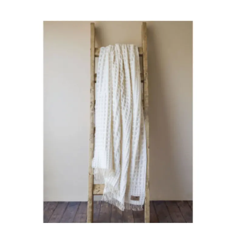 Waffle Weave Throw Ecru by Lands Downunder