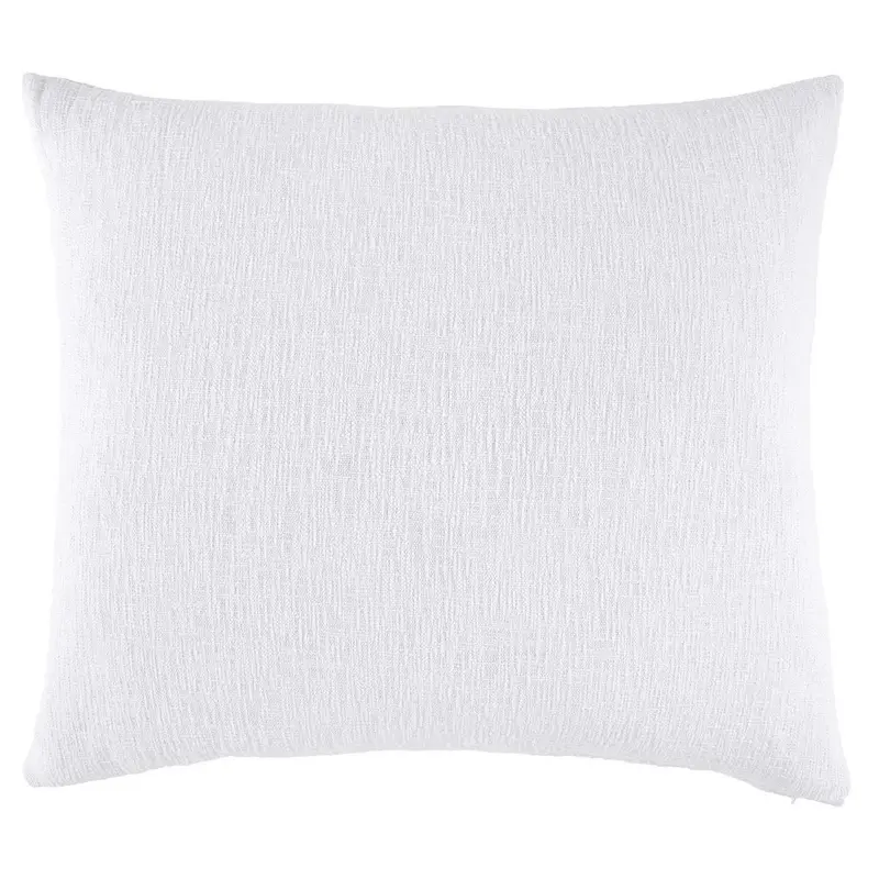 Woven White King Euro Pillow Sham