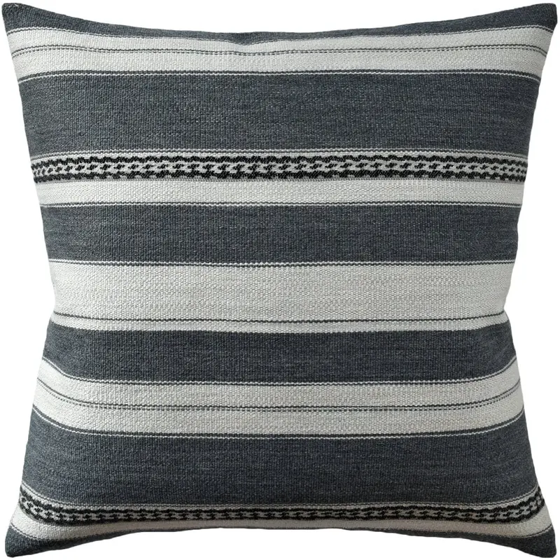 Entonto Stripe Grey Pillow by Ryan Studio
