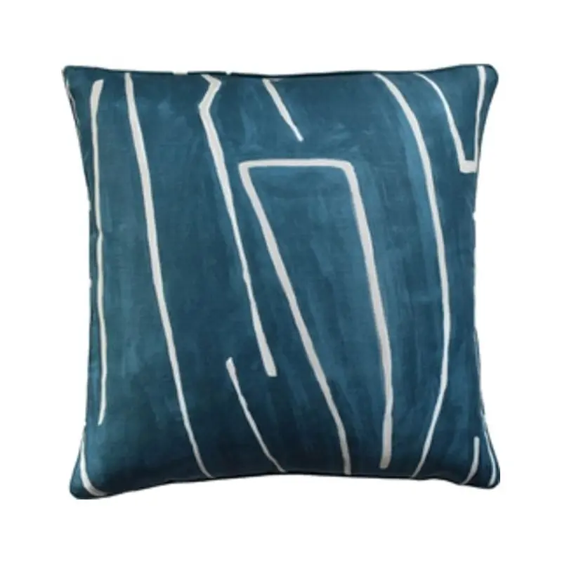 Graffito Teal and Pearl Pillow