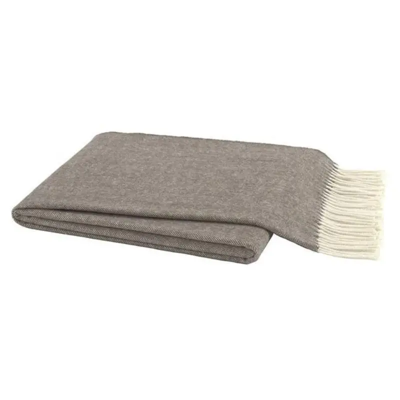 Italian Herringbone Barnwood Throw by Lands Downunder