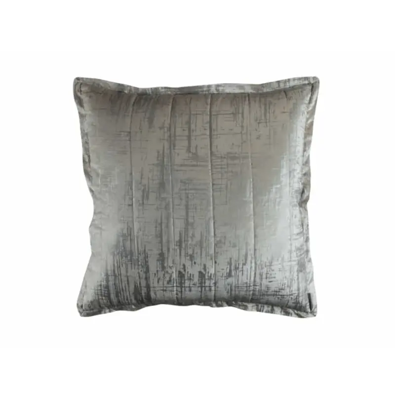 Moderne Ivory and Silver Euro Pillow by Lili Alessandra