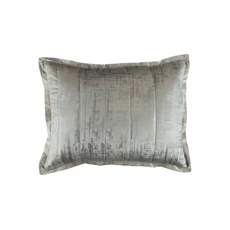 Moderne Ivory and Silver Standard Pillow by Lili Alessandra