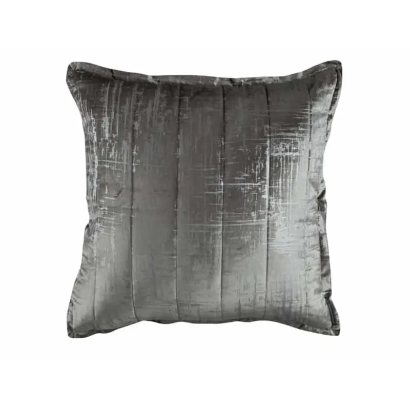 Moderne Silver and Silver Euro Pillow by Lili Alessandra