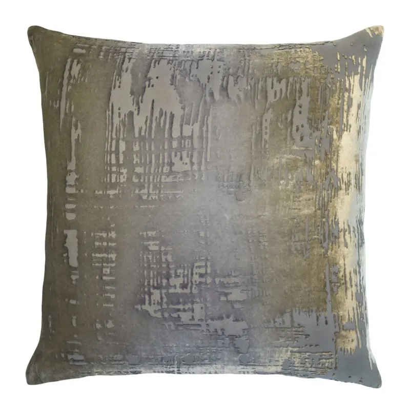Nickel Brush Stroke Velvet Pillows