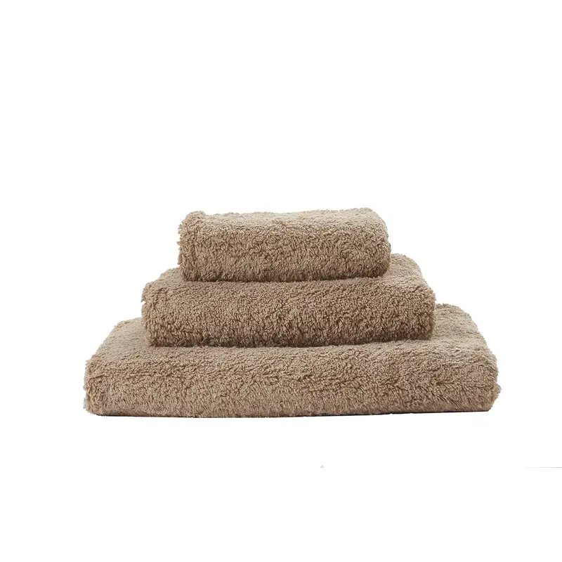 Super Pile Taupe Towels by Abyss and Habidecor