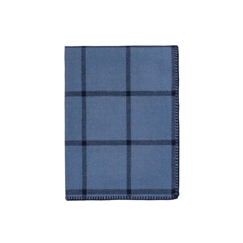 Alicia Adams Alpaca Graydon Throw in English Manor and Navy Blue