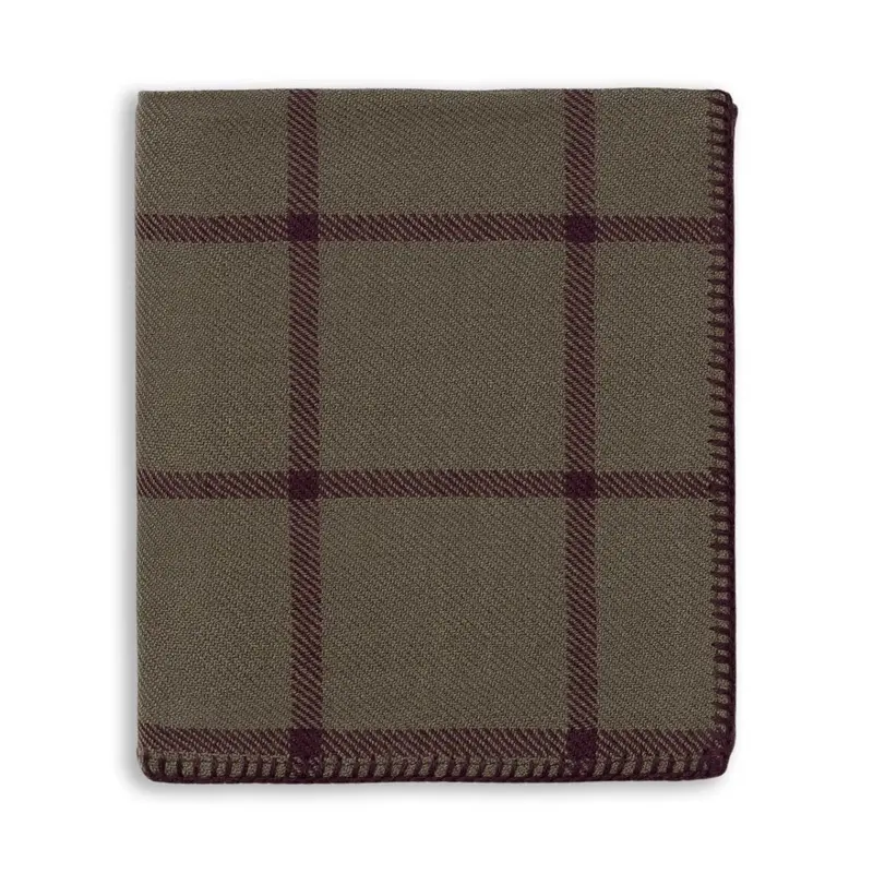 Alicia Adams Alpaca Graydon Throw in Moss and Purple