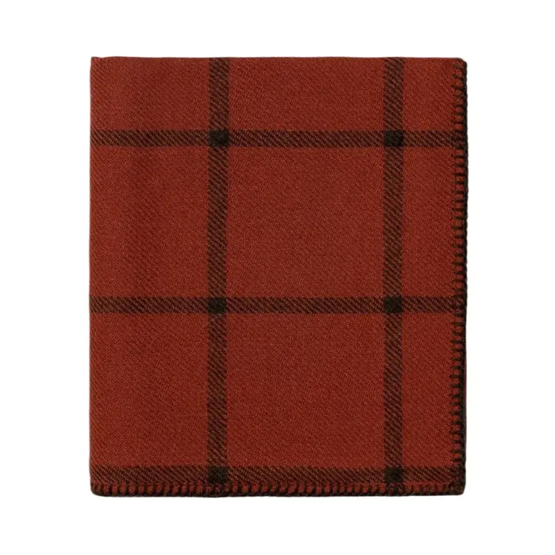 Alicia Adams Alpaca Graydon Throw in Rust and Chocolate Brown