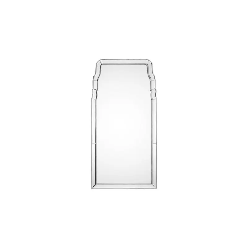 Distressed Silver Leaf Queen Anne Mirror by Mirror Home