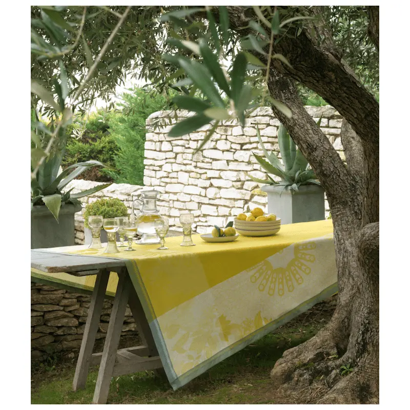 Jardin D'Orient Yellow Table Linens