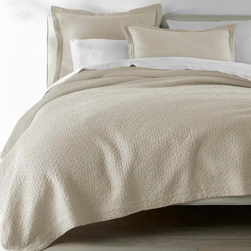 Juliet Linen Matelass Coverlets by Peacock Alley