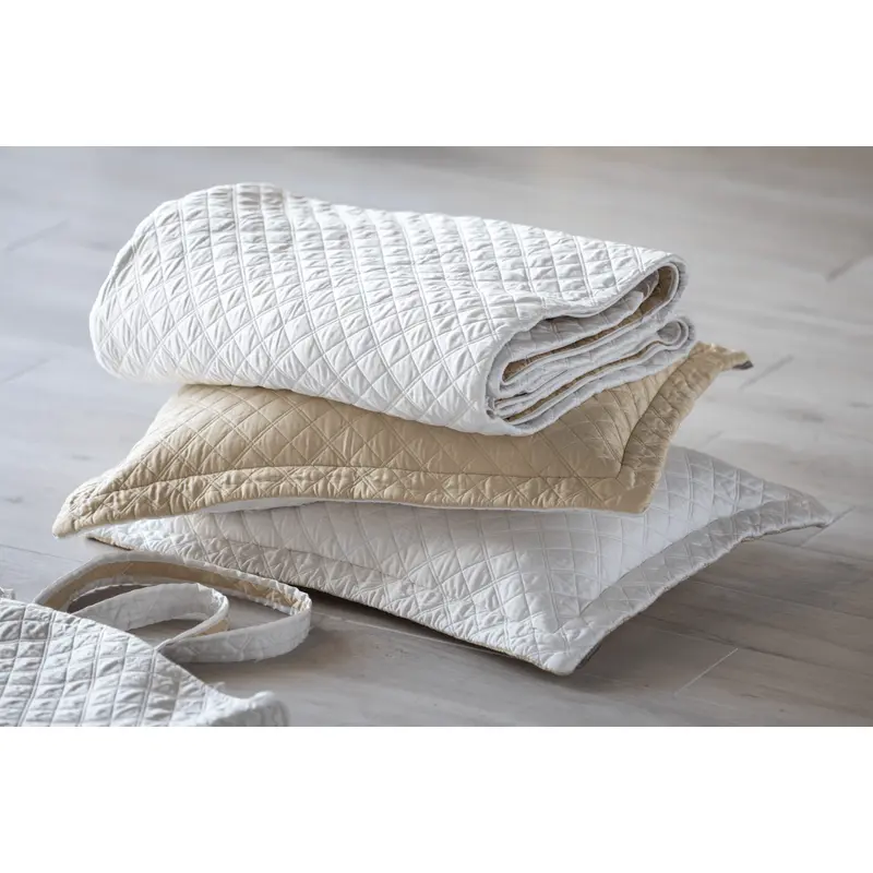 Silk & Sensibility Ivory and Ecru Quilted Coverlet Set