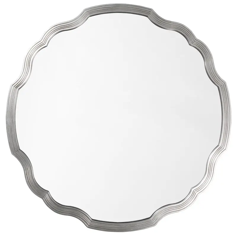 Silver Leaf Round Chippendale Mirror by Mirror Home