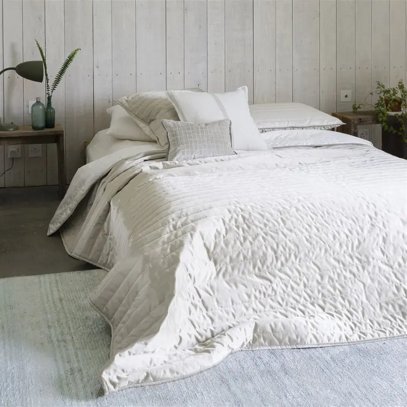 Tiber Chalk & Linen Quilts & Shams