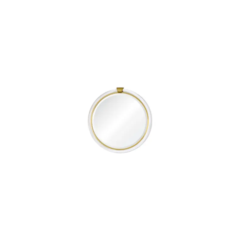 Acrylic & Brass Round Mirror by Mirror Home