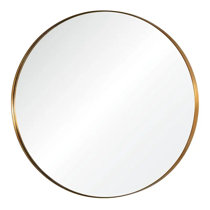 Antiqued Light Bronze Round Mirror by Mirror Home
