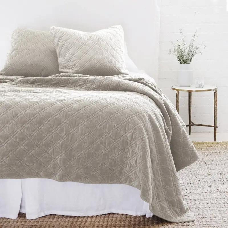 Brussels Taupe Coverlets by Pom Pom at Home