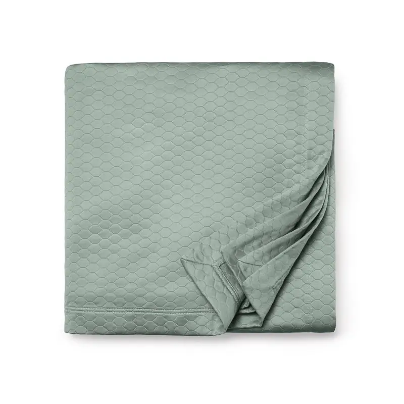 Favo Seagreen Coverlets by Sferra