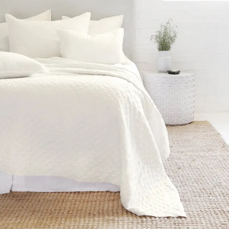 Hampton Cream Coverlets by Pom Pom at Home
