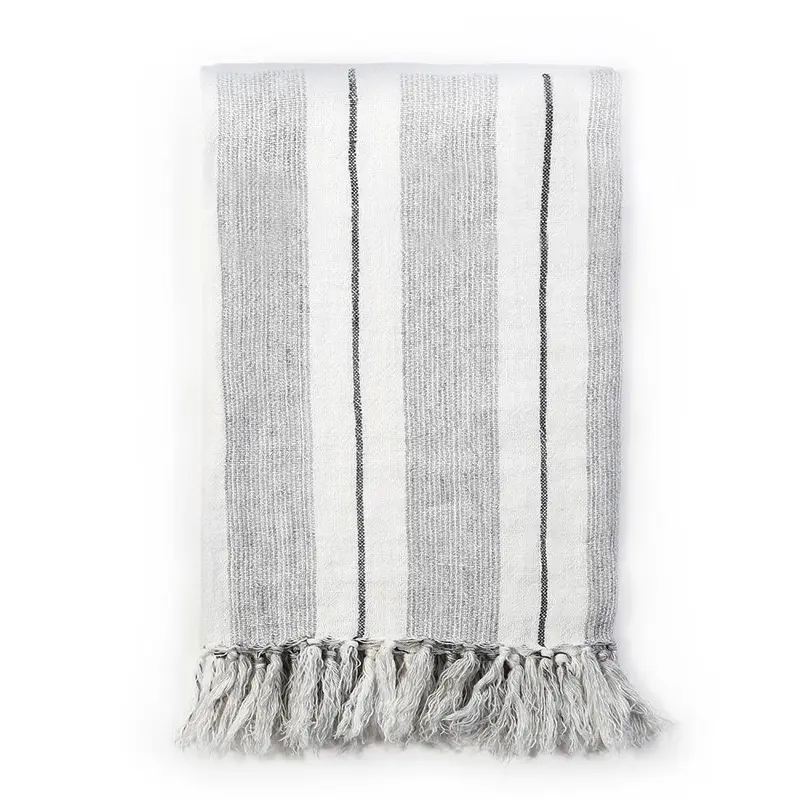 Laguna Grey & Charcoal Blanket by Pom Pom at Home