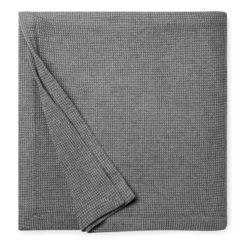 Talida Gray Wool Blanket by Sferra