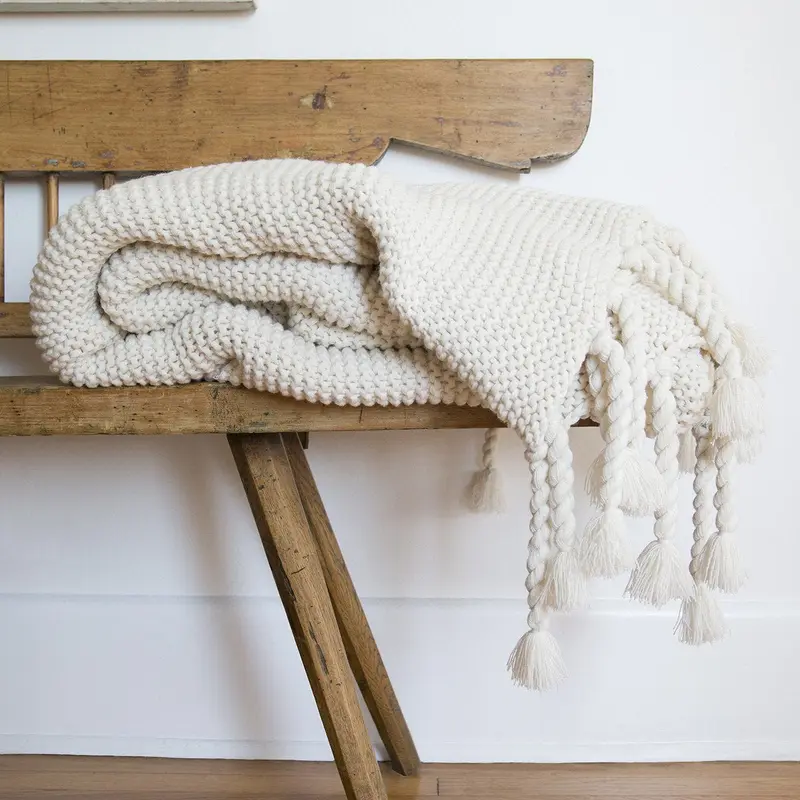 Trestles Antique White Throw