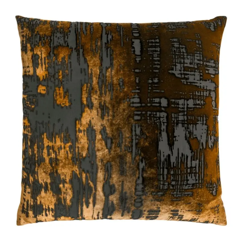 Brush Stroke Copper Ivy Velvet Pillows