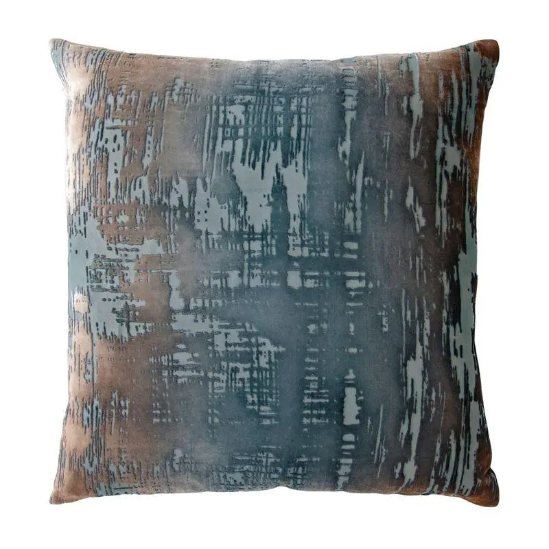 Brush Stroke Gunmetal Velvet Pillows by Kevin O'Brien Studio