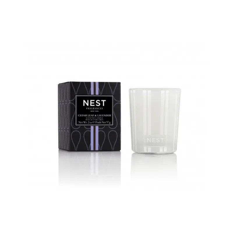 Cedar Leaf & Lavender Votive Candle by Nest