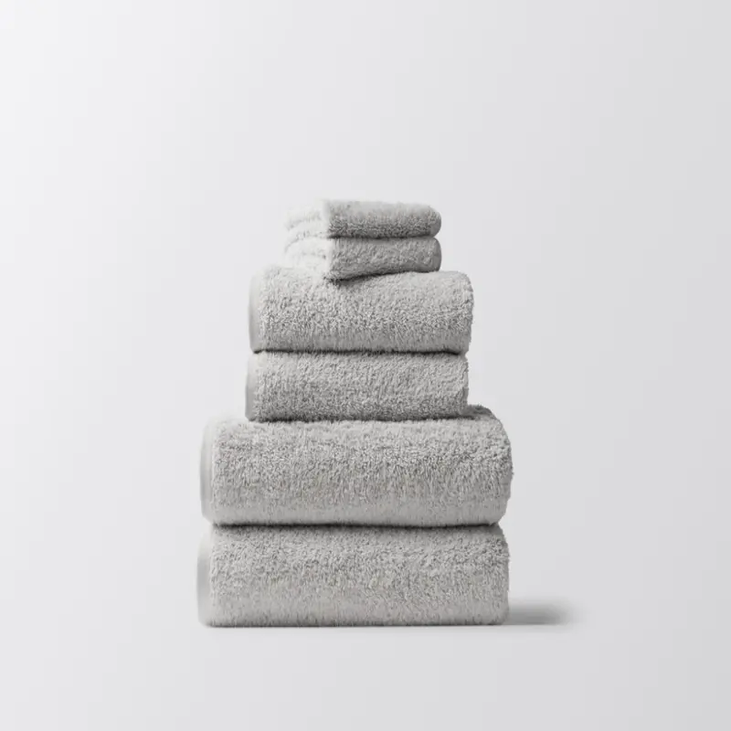 Cloud Loom Fog Organic Bath Towels