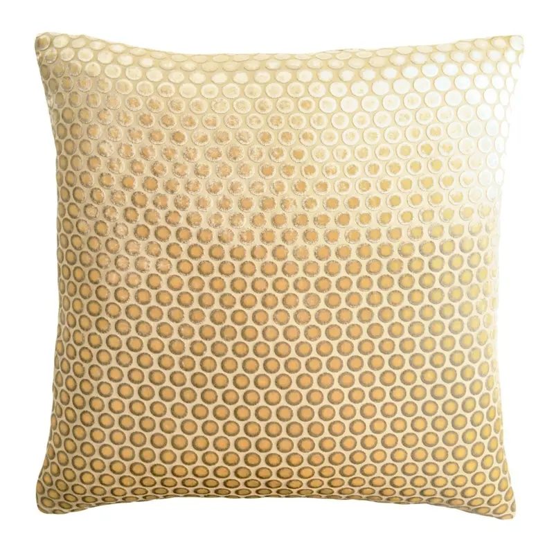 Dots Velvet Gold Beige Pillows by Kevin OBrien Studio